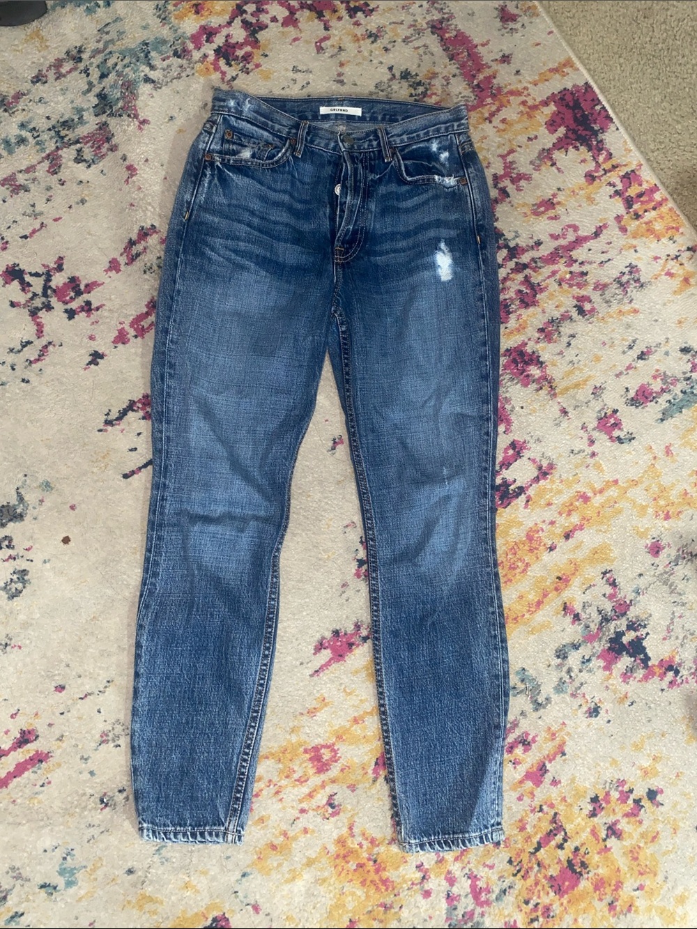 GRLFRND Distressed Denim Jeans